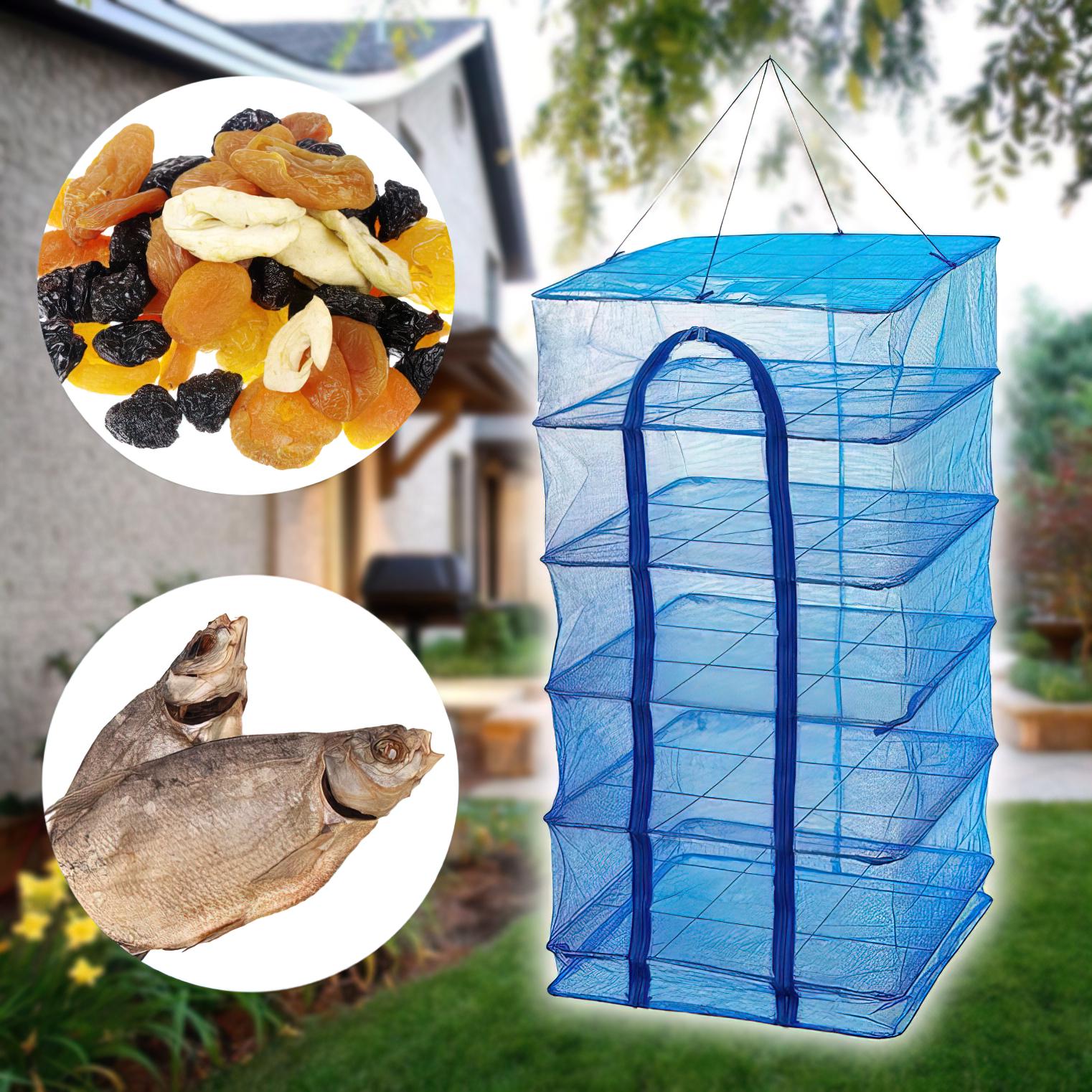 Подвесная сушилка 5-ярусная для рыбы/оводов/грибов/фруктов 50х50х100 см - фото 2 Подвесная сушилка 5-ярусная для рыбы/оводов/грибов/фруктов 50х50х100 см - фото 2