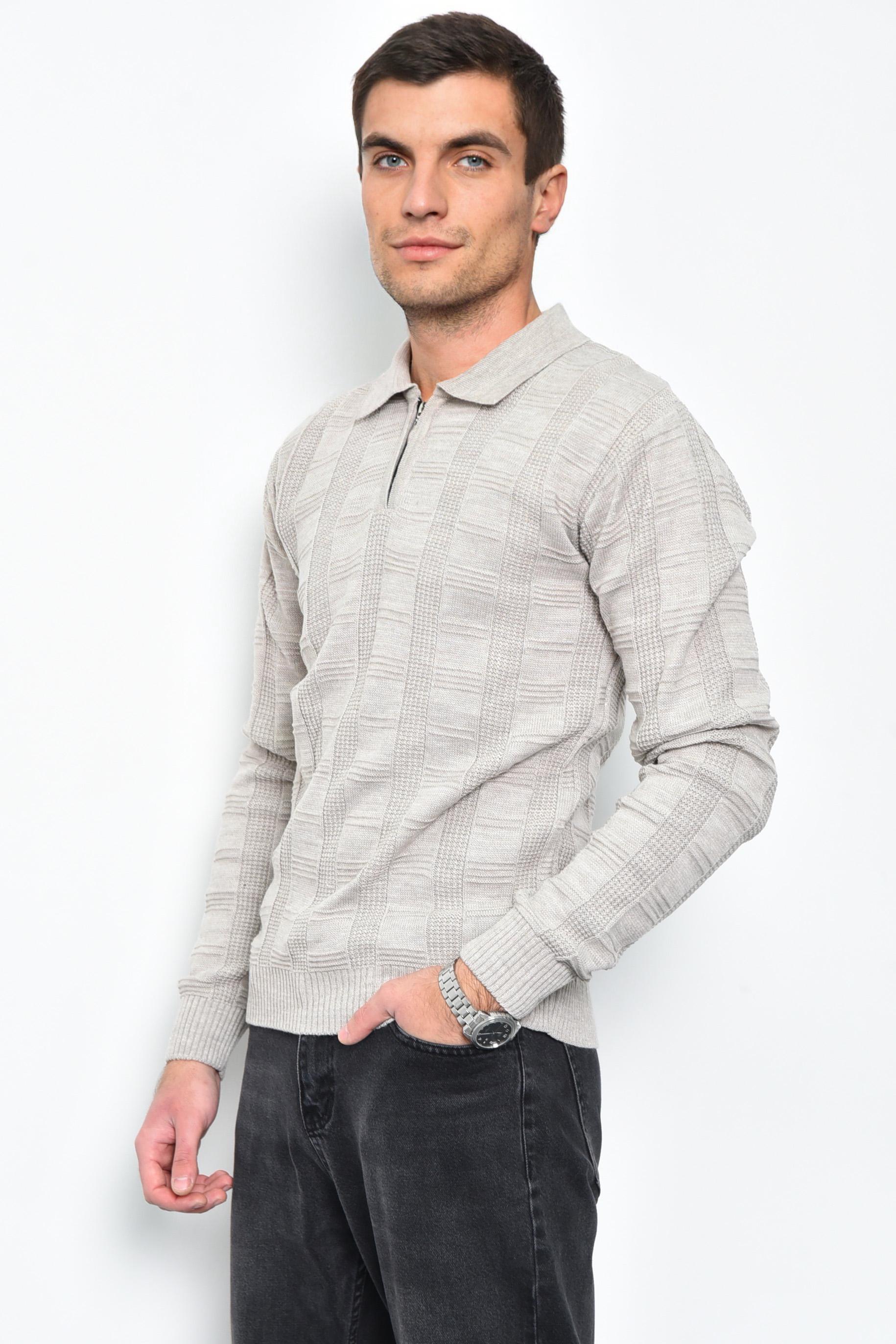 Свитер мужской L Бежевый акриловый (169913) - фото 2