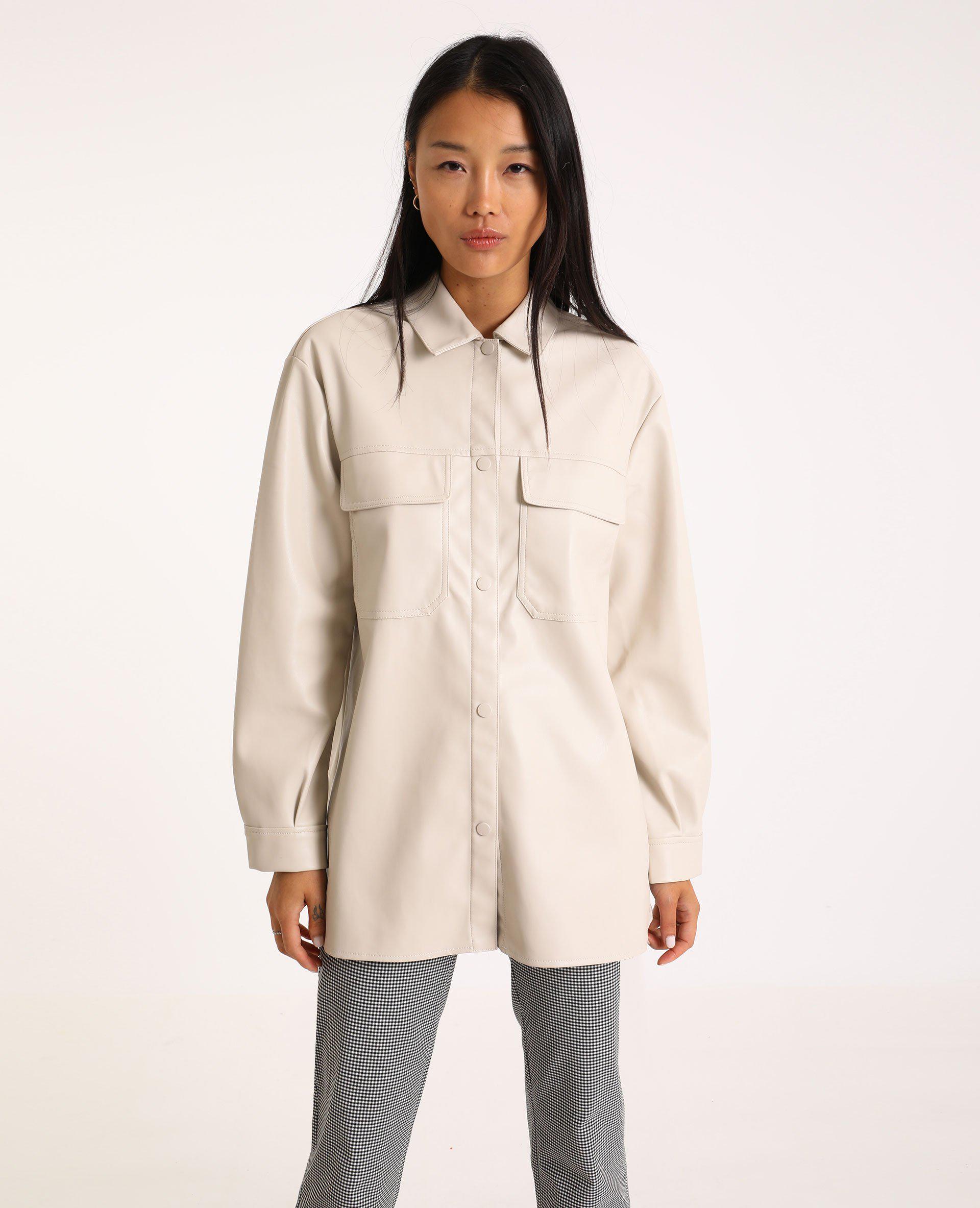 Куртка рубашка S Бежевый (8987032wer)