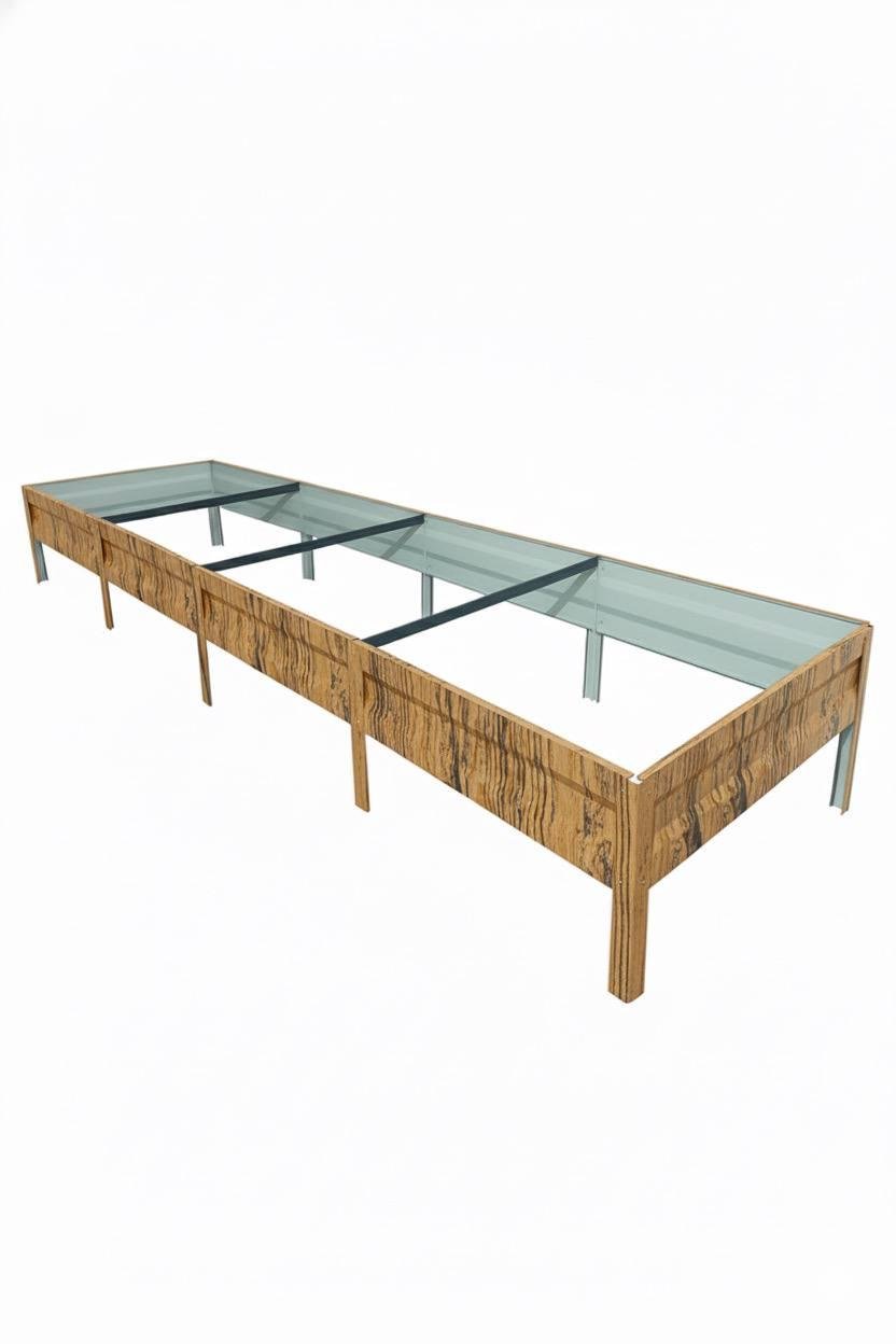 Грядка оцинкована SIMBUD 4х1х0,2 м Світле дерево