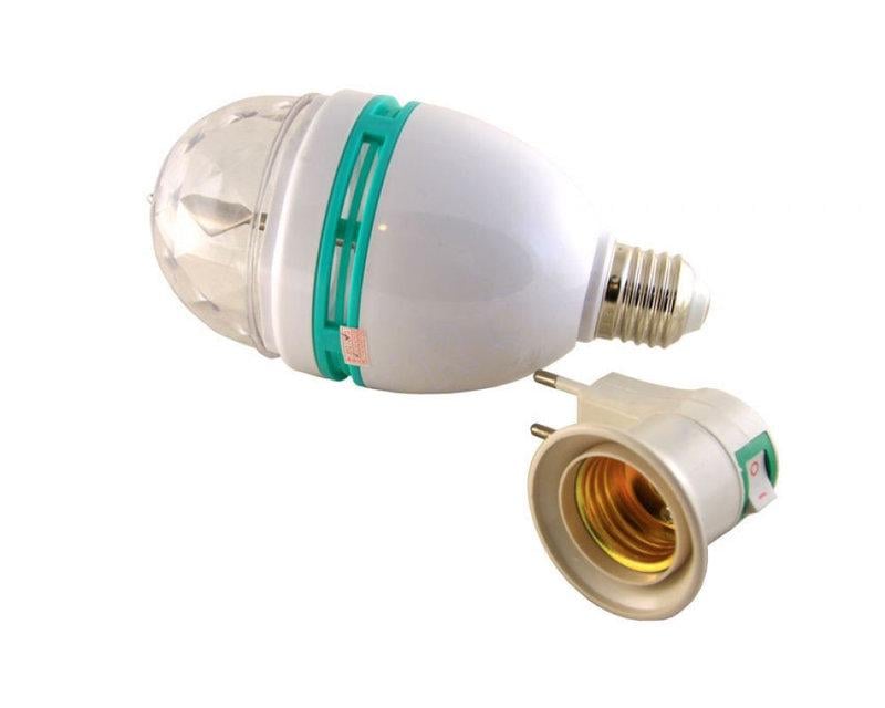 Диско лампа вращающаяся для вечеринок LY-399 LED White (521159)