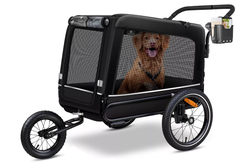 Причіп для велосипеда для тварин KESSER 600D Oxford Canvas 40 кг 75x103x139 см (4260729116567)