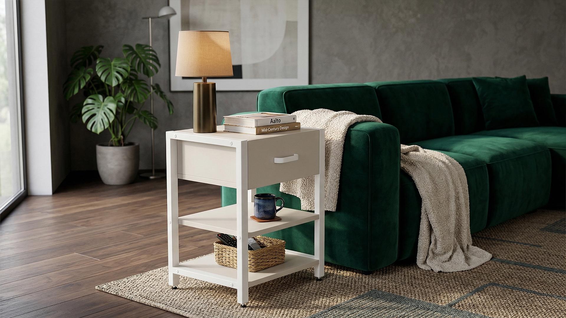 Тумба универсальная Ferrum-decor Вивьен ДСП 16 мм 1/2 50x41x40 белый/Кашемир (FRD-107782)