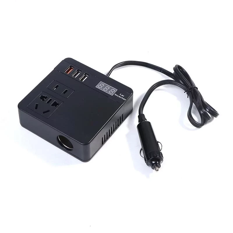 Автомобільний інвертор 3 USB/розетка 12/24V-220V 150W (1752406509) - фото 1