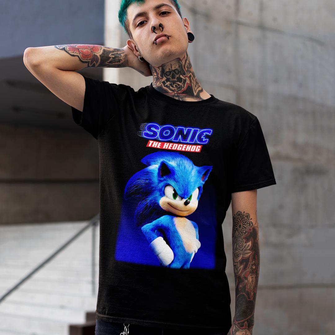 Футболка унисекс Sonic The Hedgehog 4XL Черный (0000009865)