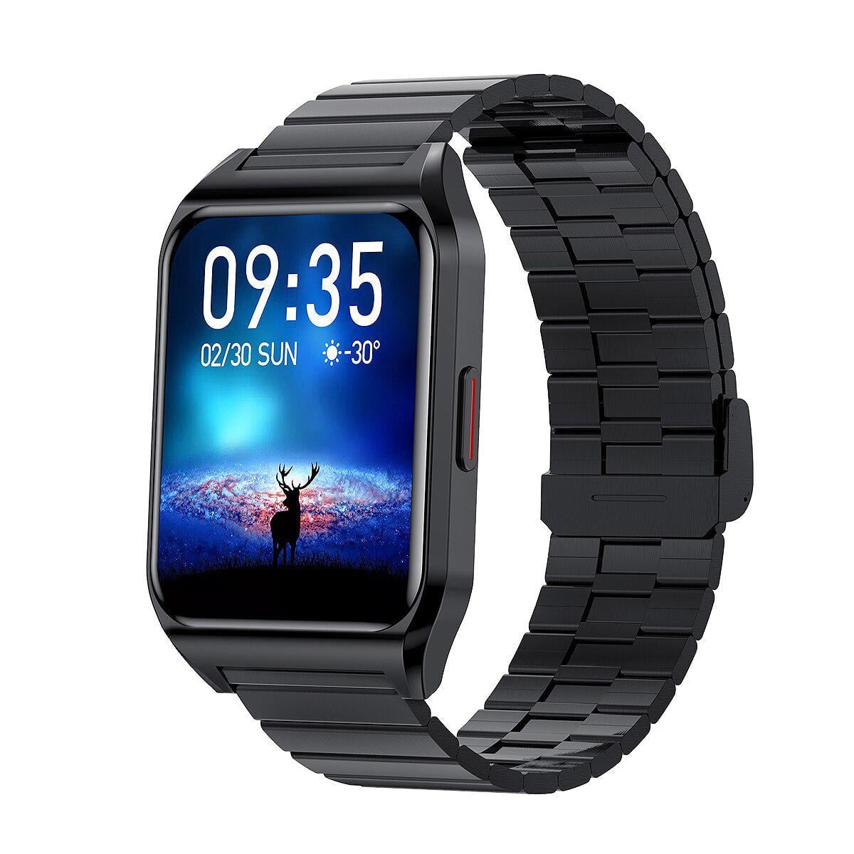 Смарт-часы Lemfo H60 Pro с тонометром/пульсоксиметром/звонки/температура тела Black