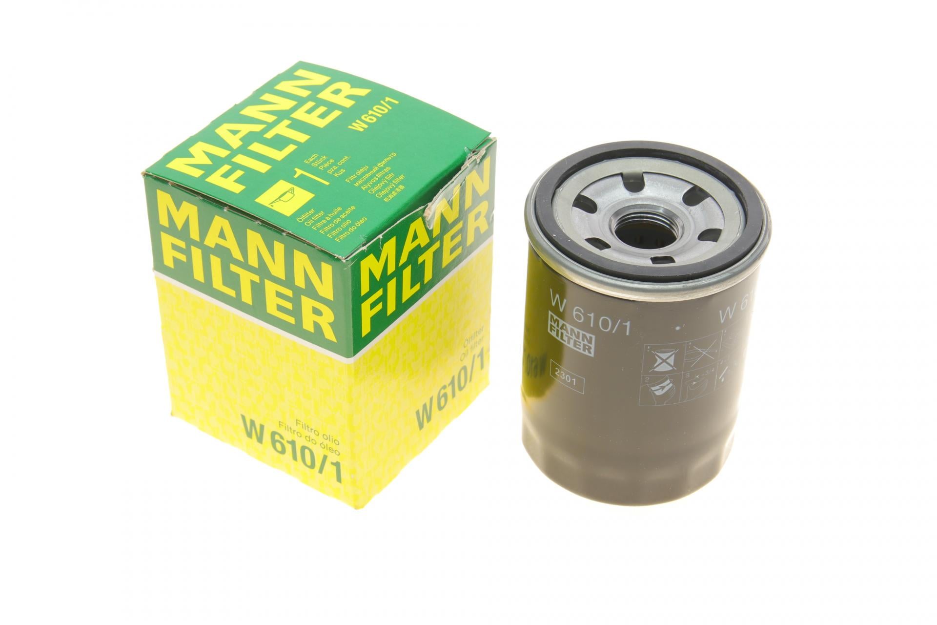 Фильтр масляный Mann-Filter для Fiat Sedici 1,6 06-14/Subaru Justy 1,3/1,5/Suzuki Vitara 1,6-2,5 95-/SX4 1,5-1,6 06- (W 610/1)
