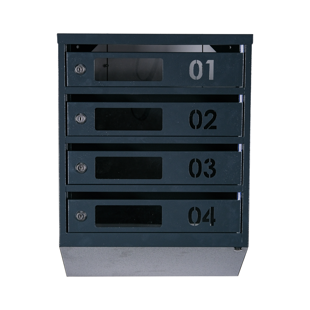 Почтовый ящик многосекционный ЯП04D 4-ячеек с замками Антрацитовый (21005840) - фото 2 Почтовый ящик многосекционный ЯП04D 4-ячеек с замками Антрацитовый (21005840) - фото 2