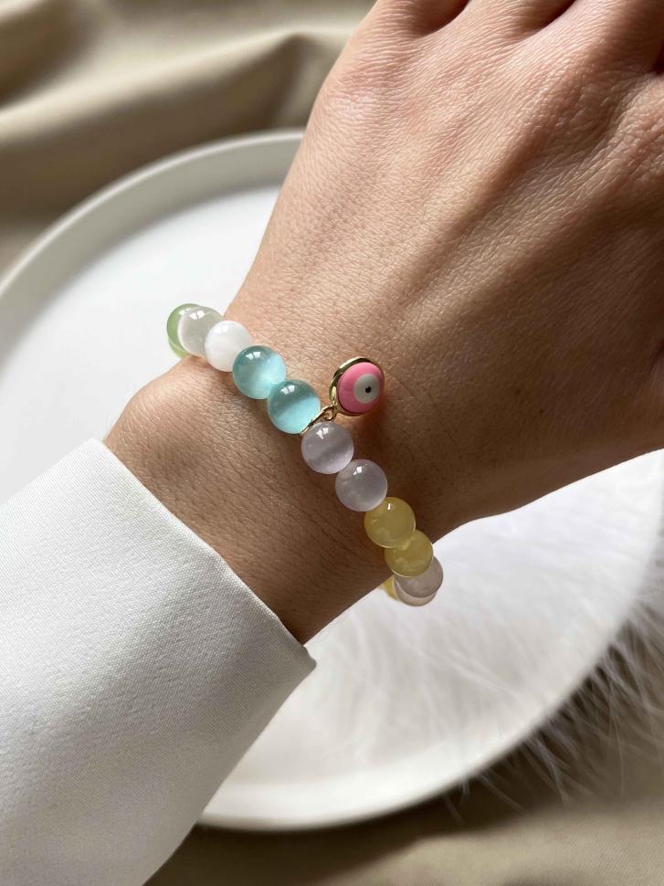 Браслет из камней селенита (4553)