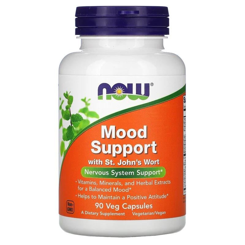 Комплекс для профілактики нервової системи Now Foods Mood Support 90 вег. капс. (000003167)