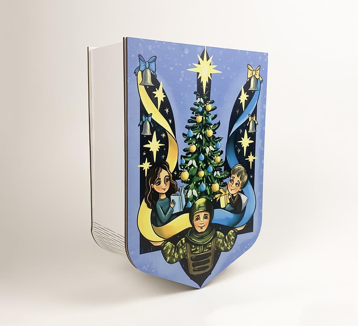 Коробочка "Новорічний тризуб" (5667)