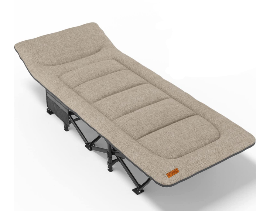 Кровать-шезлонг складная WCG CC-S07 с матрасом и подушкой 200 кг Бежевый