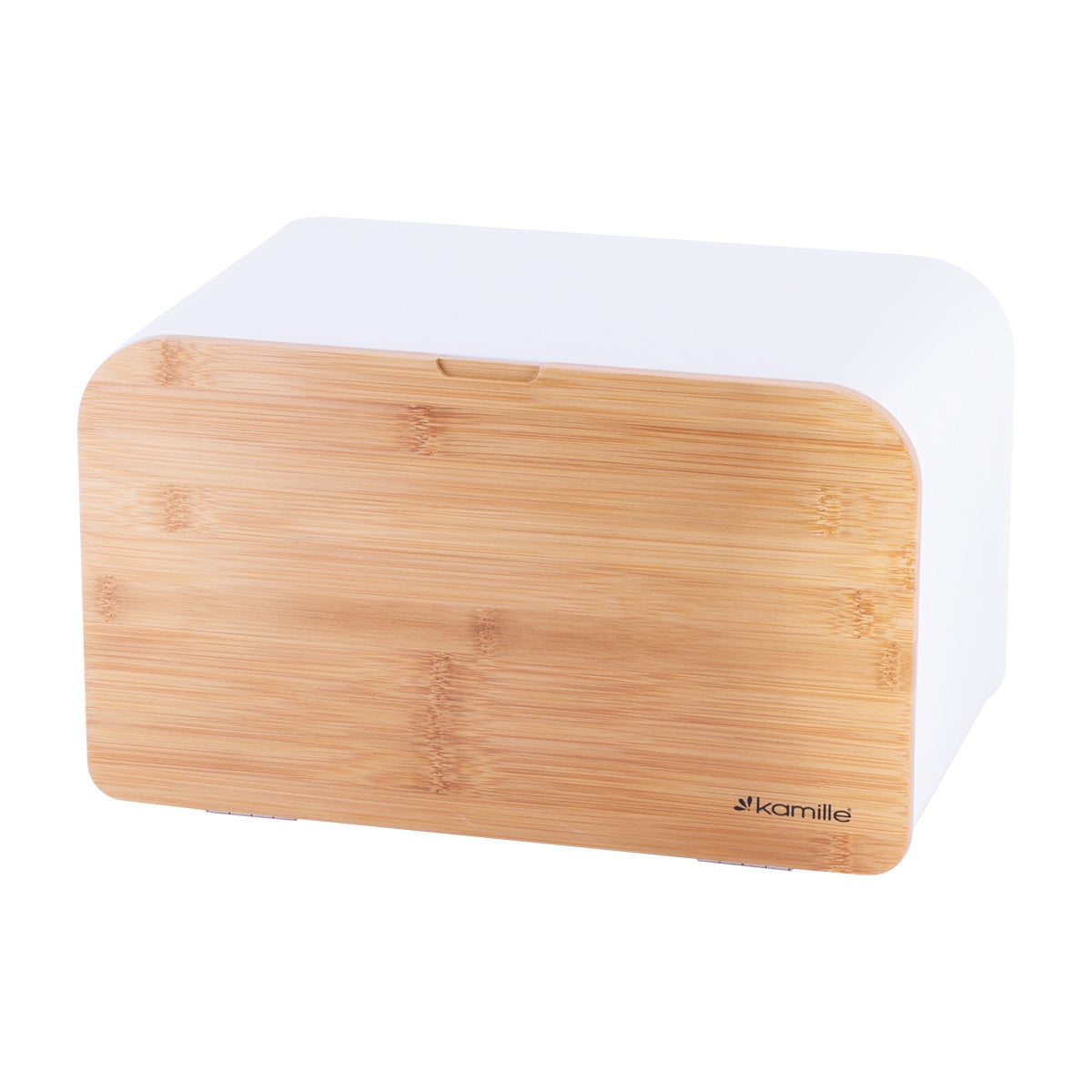 Хлебница Kamille 35 см из нержавеющей стали и дерева Белый (KM-1116)