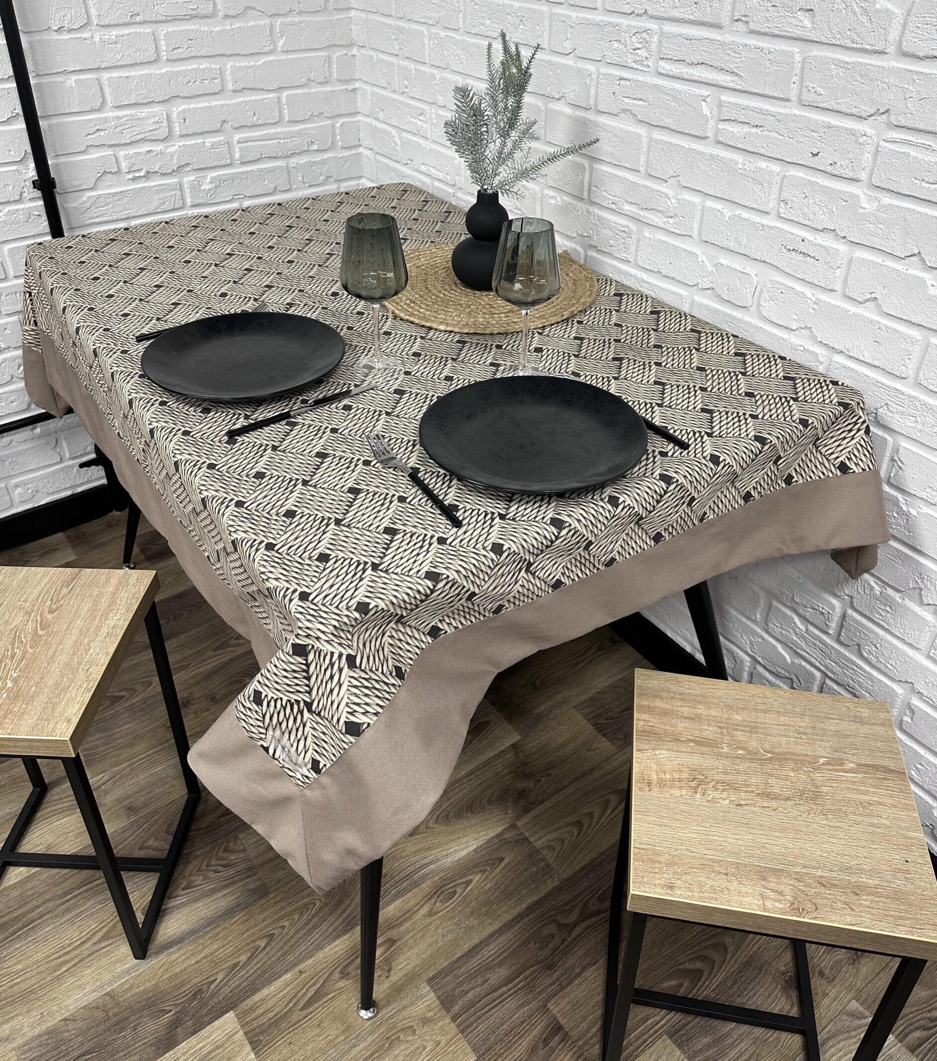 Скатерть Comfort Home Rope водоотталкивающая с тефлоновым покрытием и кантом 140x180 см