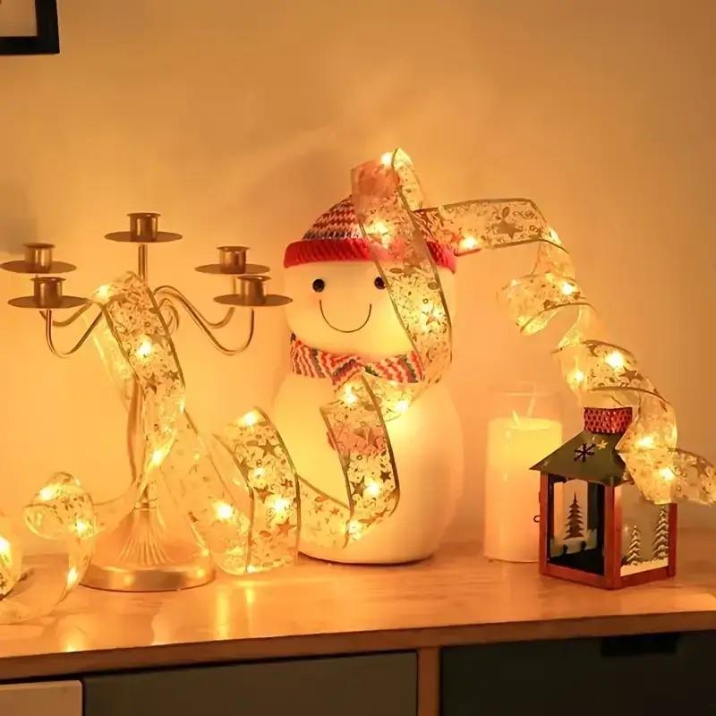 Гирлянда-лента новогодняя для елки на батарейках 5 м 50 LED Белый теплый (D-0037) - фото 4 Гирлянда-лента новогодняя для елки на батарейках 5 м 50 LED Белый теплый (D-0037) - фото 4