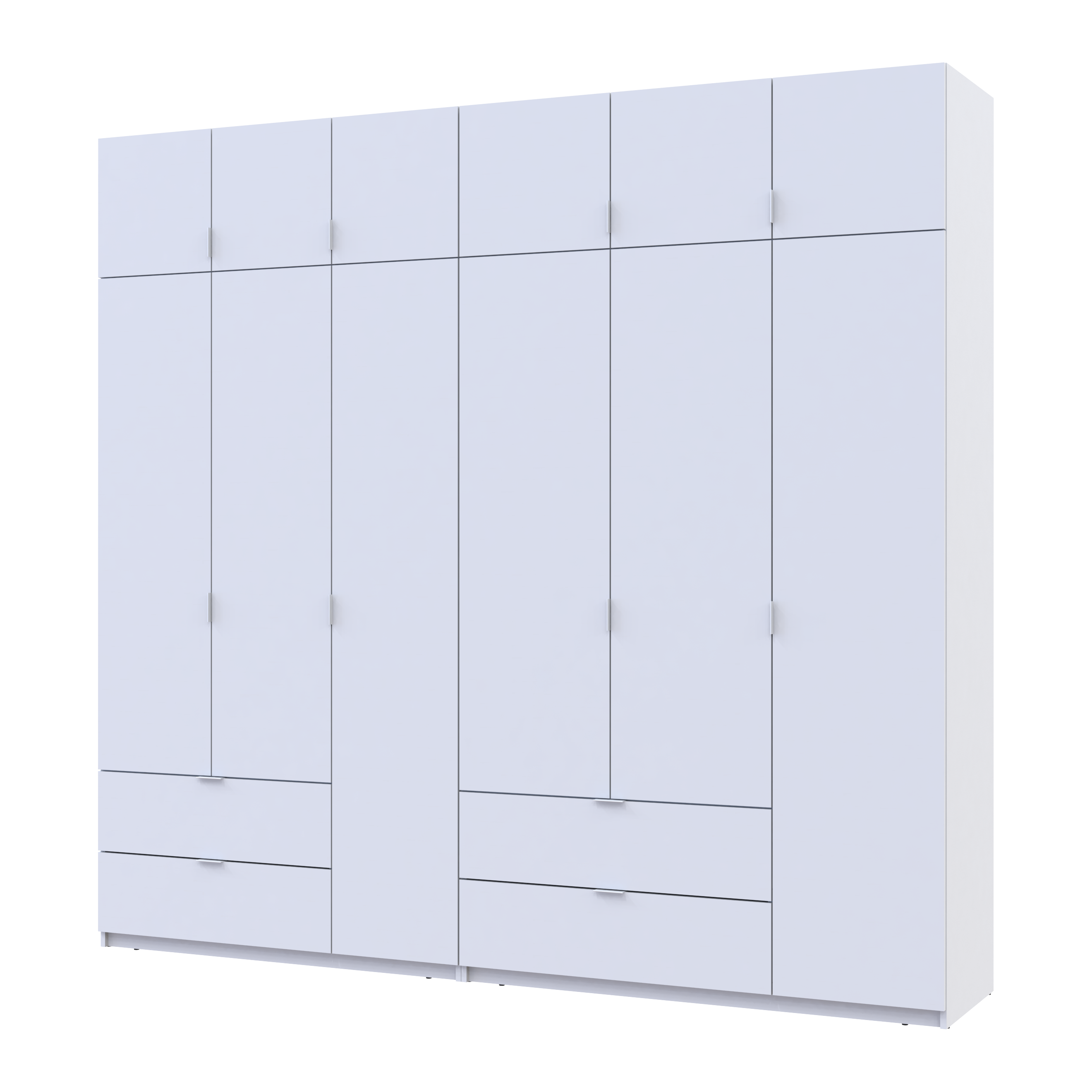 Комплект Лукас 3+3 ДСП 255х50х240 см Белый (42005110)