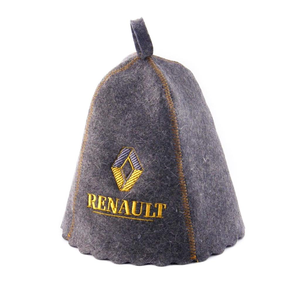 Банная шапка Luxyart "Renault" натуральный войлок Серый (LA-276)