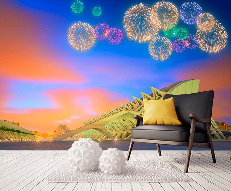 Фотообои флизелиновые для спальни/зала/кухни моющиеся Салют