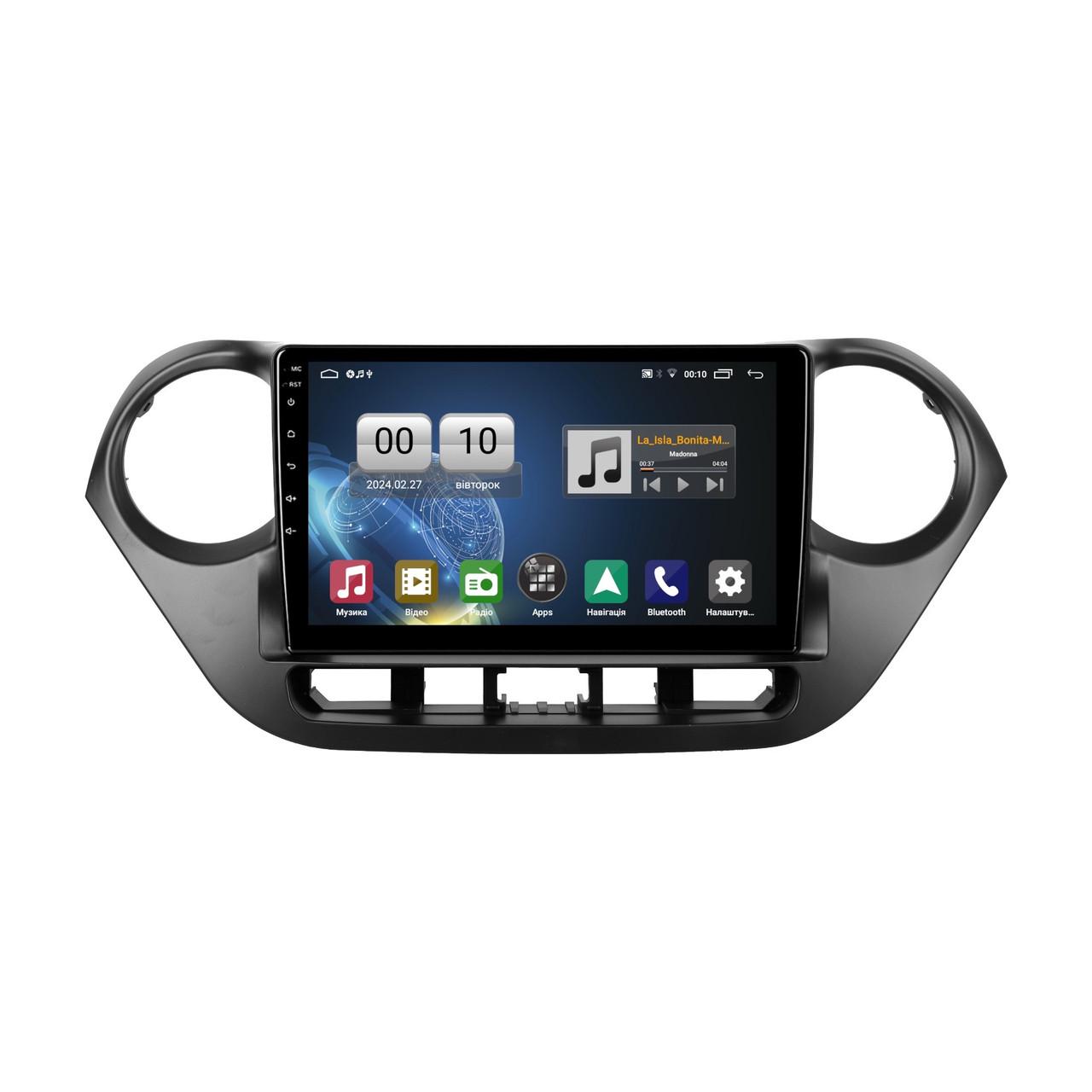 Автомагнітола штатна QIV Q1 для Hyundai i10 2013-2016 Xcent 2014-2017 9" (Q45511)