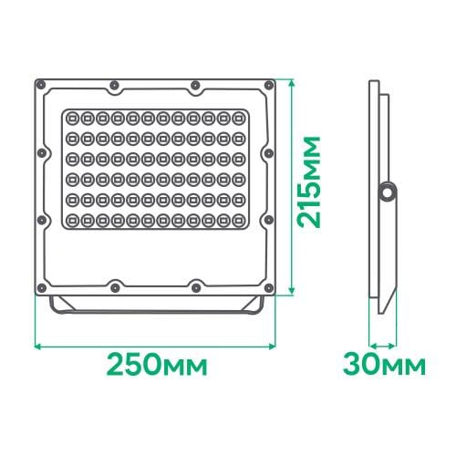 Прожектор світлодіодний ARDERO LL-3100ARD PRO 100 Вт 6500K Сірий (80028) - фото 3 Прожектор світлодіодний ARDERO LL-3100ARD PRO 100 Вт 6500K Сірий (80028) - фото 3