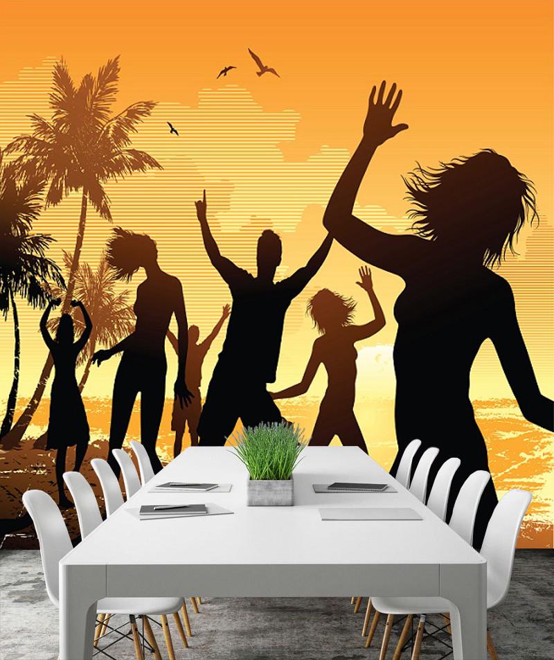 Фотошпалери, що миються флізелінові для спальні/зали/кухні Люди на пляжі