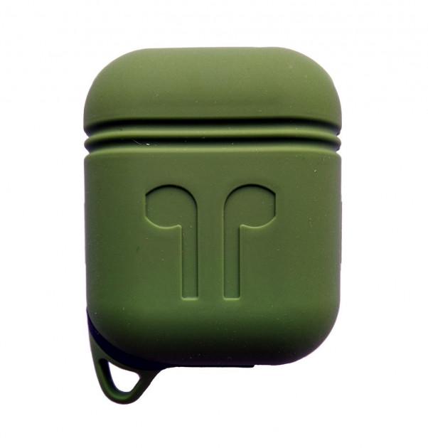 Чехол для наушников Alitek AirPods 2в1 с карабином Зеленый