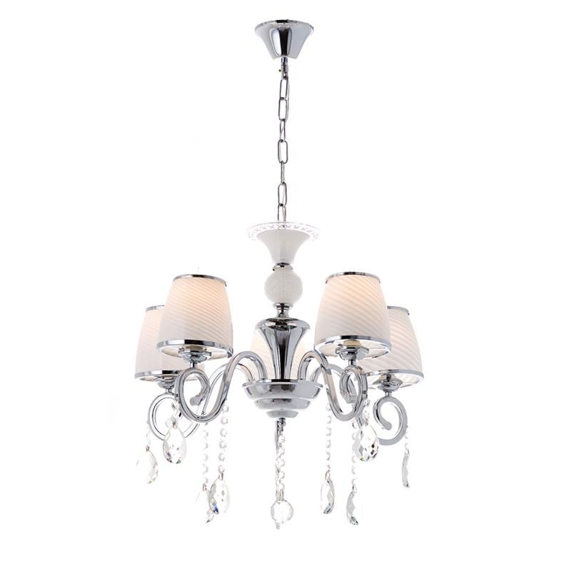 Люстра подвесная Light House ES-15901/5/chrom с абажурами Хром