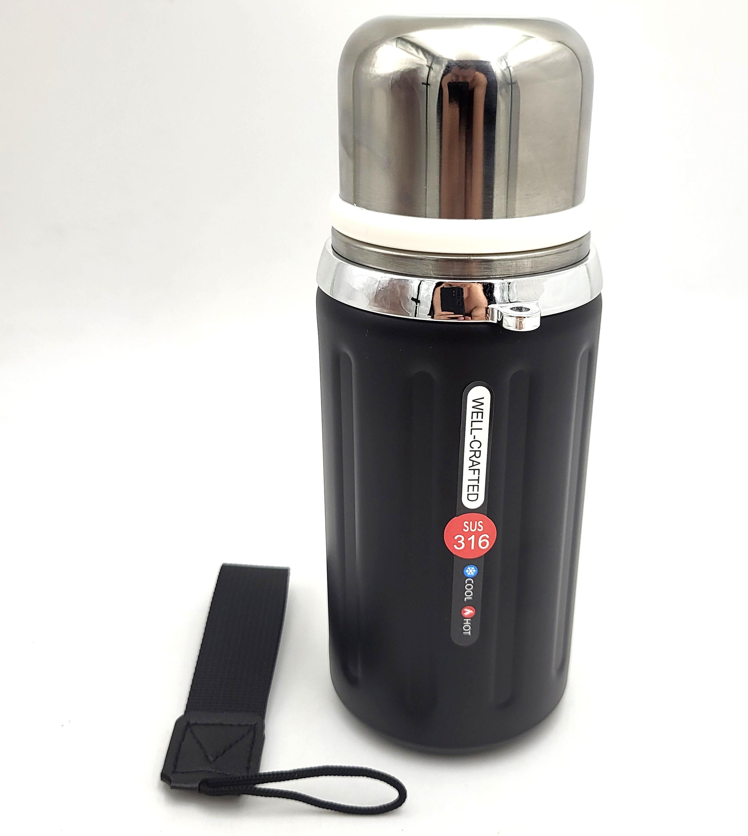 Термос для води з трубочкою SPORT 500 мл Чорно-жовтий