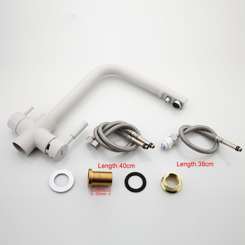 Змішувач для кухні на дві води Frap H52 F4352-8 Білий - фото 5 Змішувач для кухні на дві води Frap H52 F4352-8 Білий - фото 5