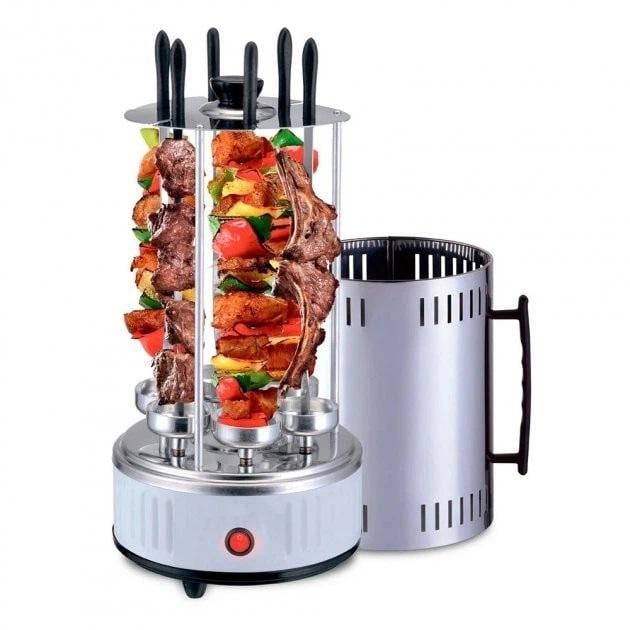 Шашличниця Domotec MS-7782 нержавіюча сталь 1000 Вт 6 шампурів Шашличниця Domotec MS-7782 нержавіюча сталь 1000 Вт 6 шампурів