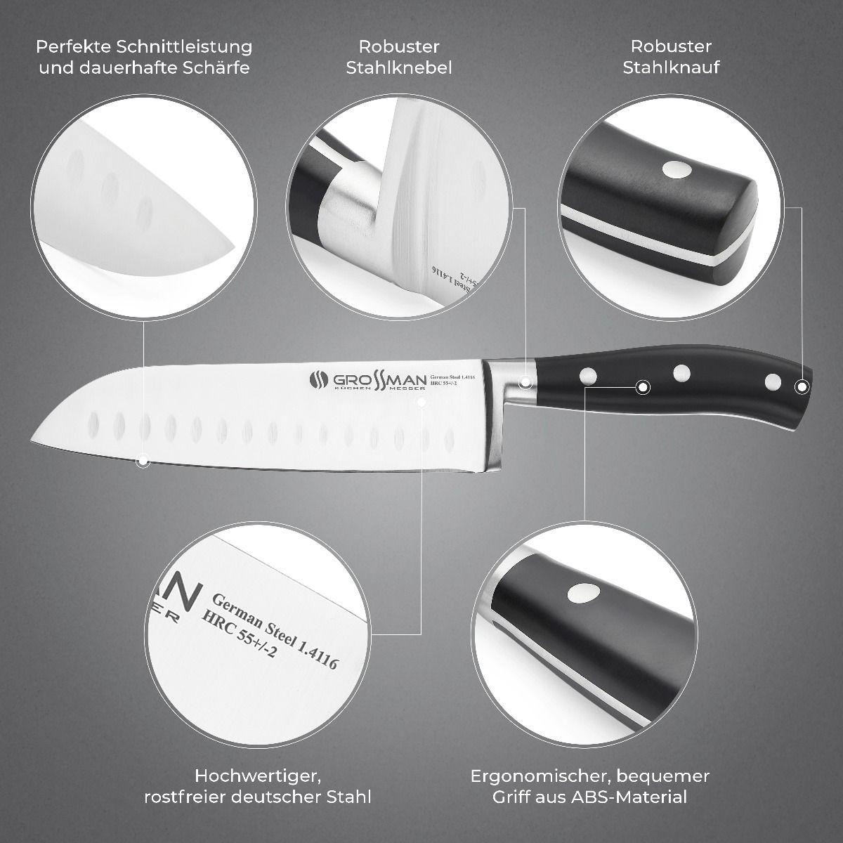 Нож кухонный сантоку Grossman Lovage (26447180) - фото 11 Нож кухонный сантоку Grossman Lovage (26447180) - фото 11