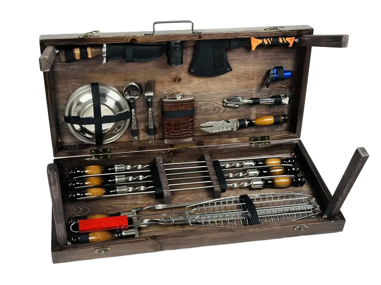Набор шампуров в кейсе Шашлычник LUX (21-10-KS-7506)