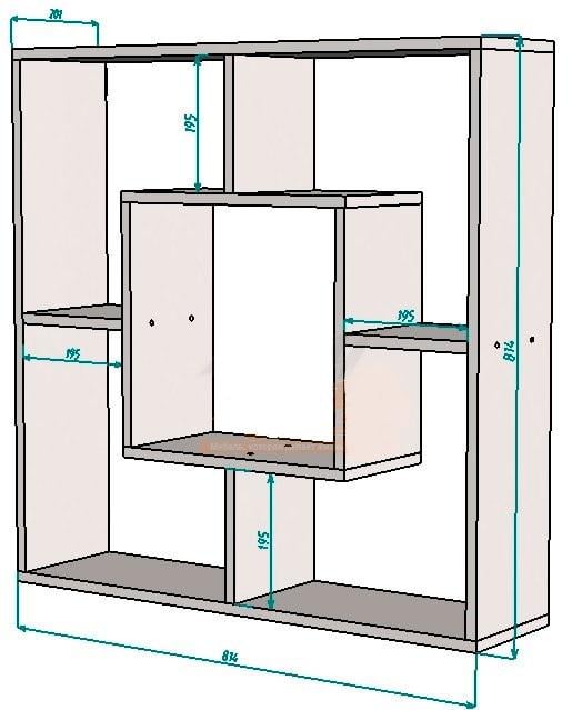 Полка Куб 200х814 см (090133-4) - фото 2