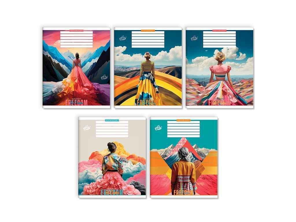 Тетрадь в линию Бріск 96 л. 10 шт. ТВ-17 №2457 Искусство моды (1065755)