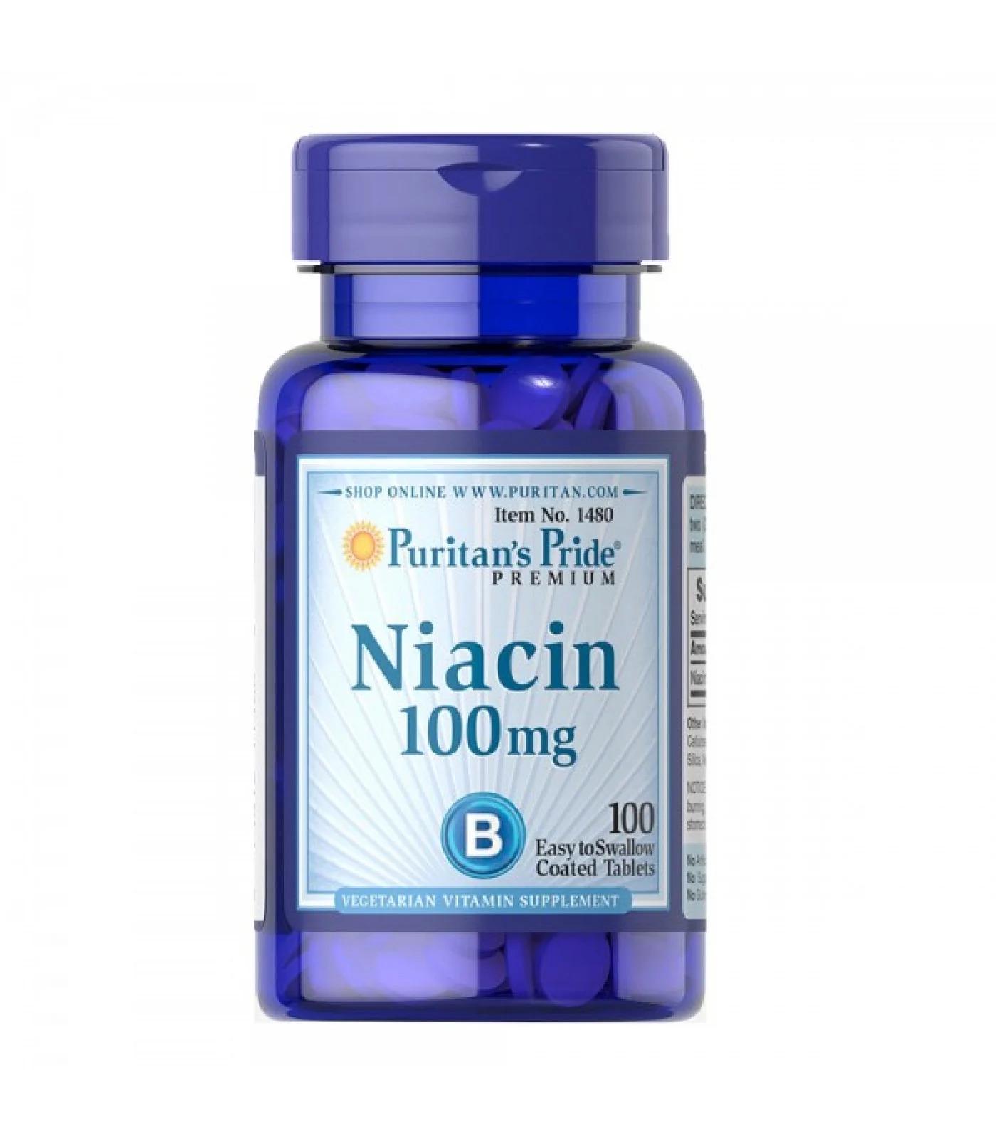 Ниацин Puritan's Pride Niacin 100 мг 100 таб.