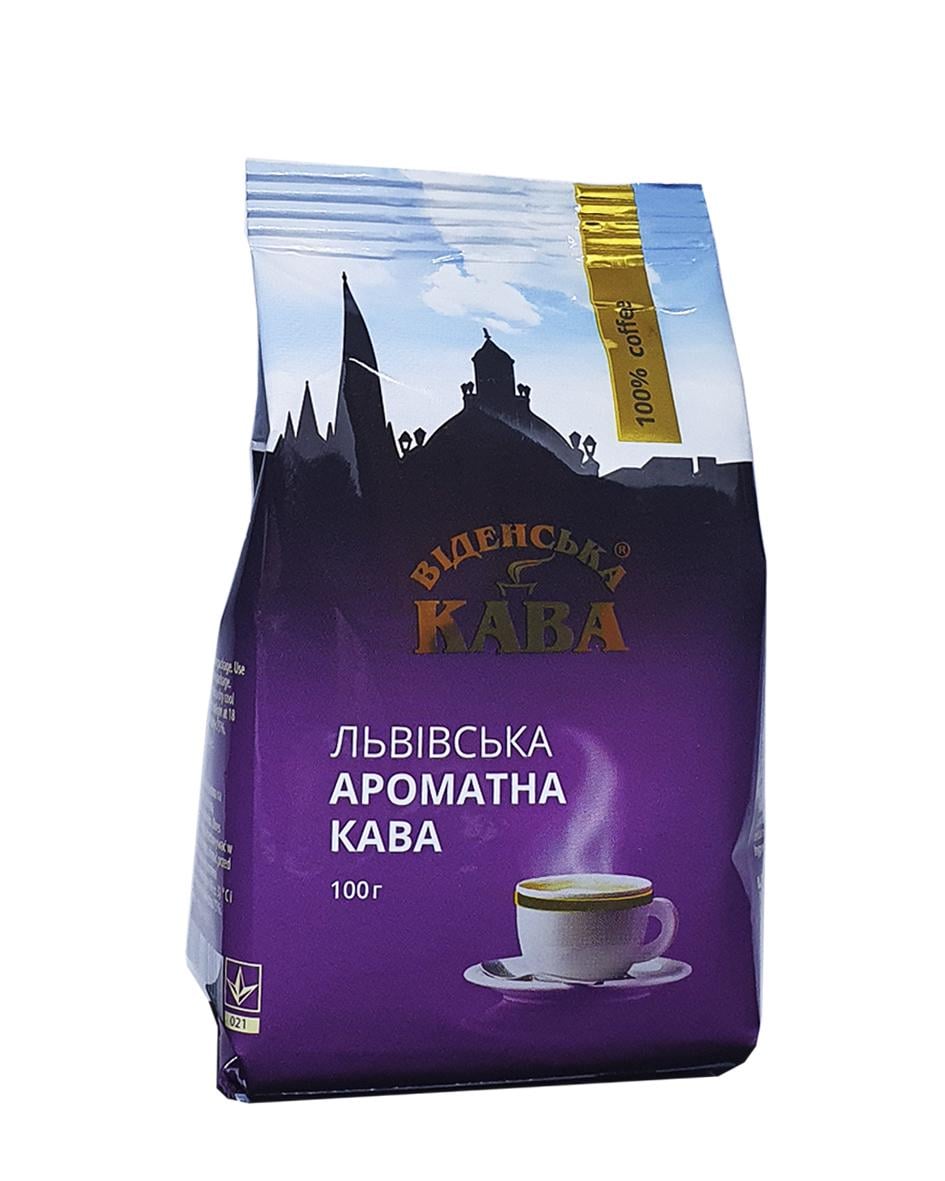 Кофе молотый Віденська кава Львовский ароматный с ароматом шоколада 100 г (52281)