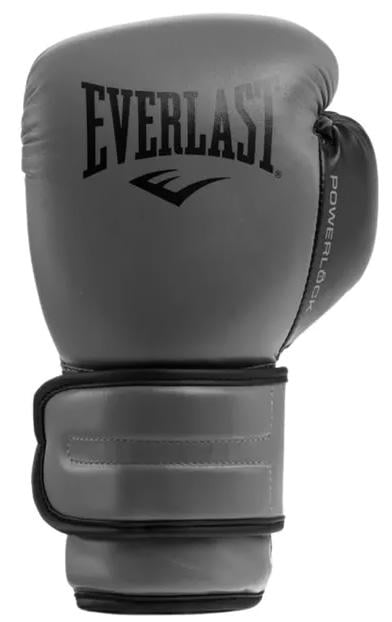 Боксерские перчатки Everlast POWERLOCK 2R TRAINING GLOVE Уни 16 унций Серый/Черный