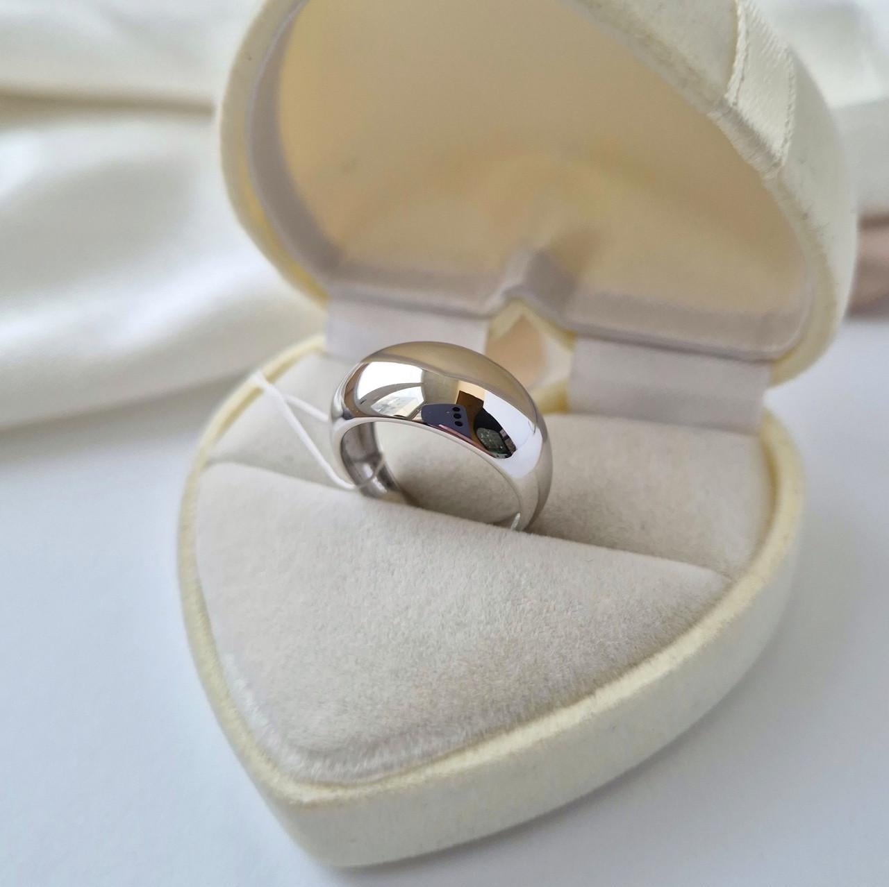 Серебряное кольцо без камней р. 20 серебро 925 пробы родованное 3,91 г