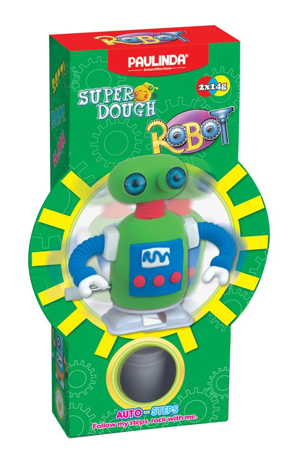 Маса для ліплення Paulinda Super Dough Robot із заводним механізмом Зелений (PL-081178-5)