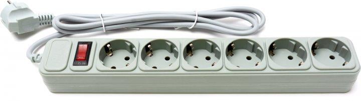 Мережевий фільтр-подовжувач ProLogix 1231 із захистом 6 розеток 1,8 м Сірий (30149860ER)