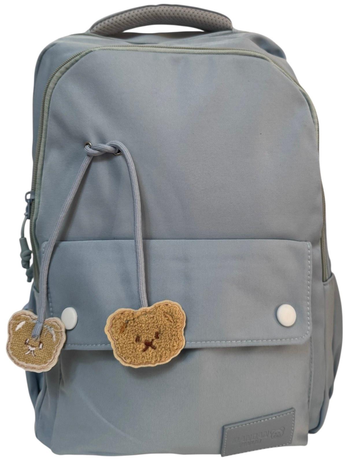 Рюкзак школьный с тремя отделениями Голубой (8806) - фото 4 Рюкзак школьный с тремя отделениями Голубой (8806) - фото 4