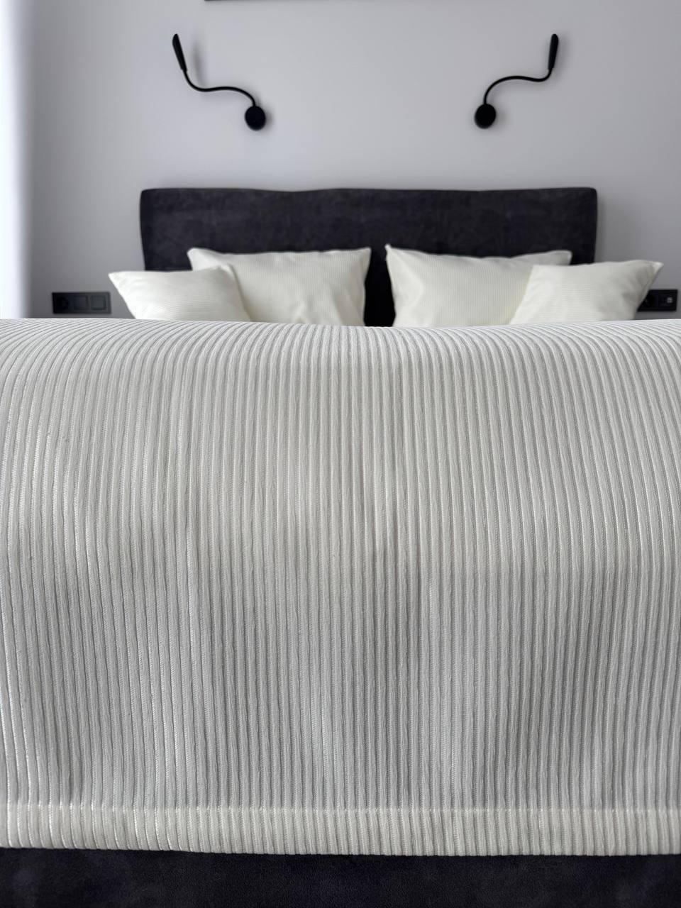 Покрывало с премиальными полосками хлопок 260х250 см Молочный (73901-2-260x250cm) - фото 6 Покрывало с премиальными полосками хлопок 260х250 см Молочный (73901-2-260x250cm) - фото 6