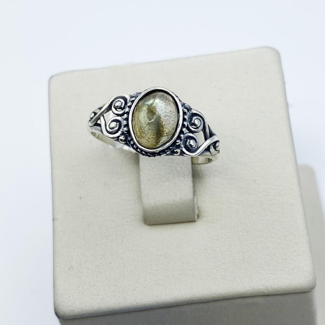 Кольцо серебряное с лабрадором р. 18 2,34 г (2037210048)