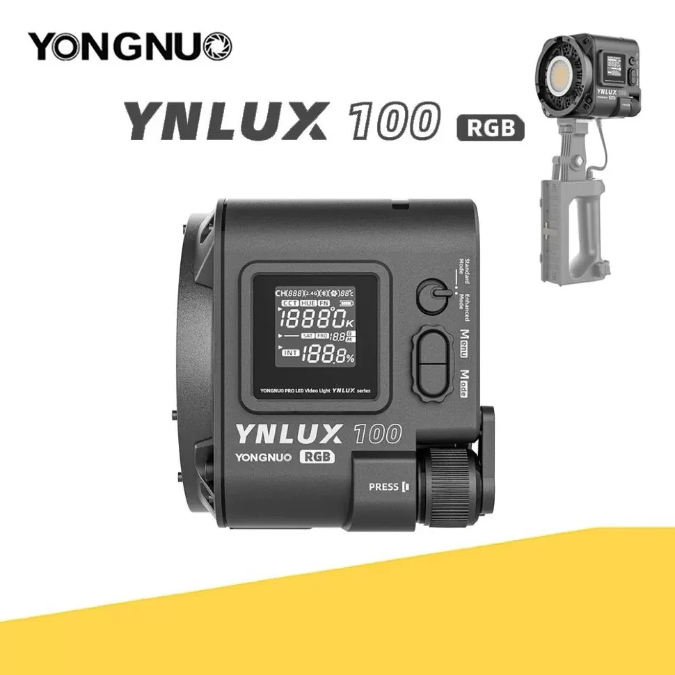 Свет студийный Yongnuo YNLUX100 RGB KIT Led с держателем и кейсом - фото 5