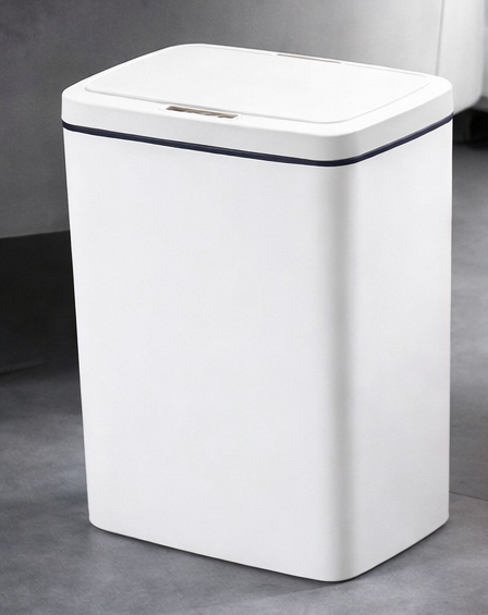 Відро для сміття Smart trash can з кришкою пластикове зі смарт-датчиком наближення 16 л Білий (31870600)