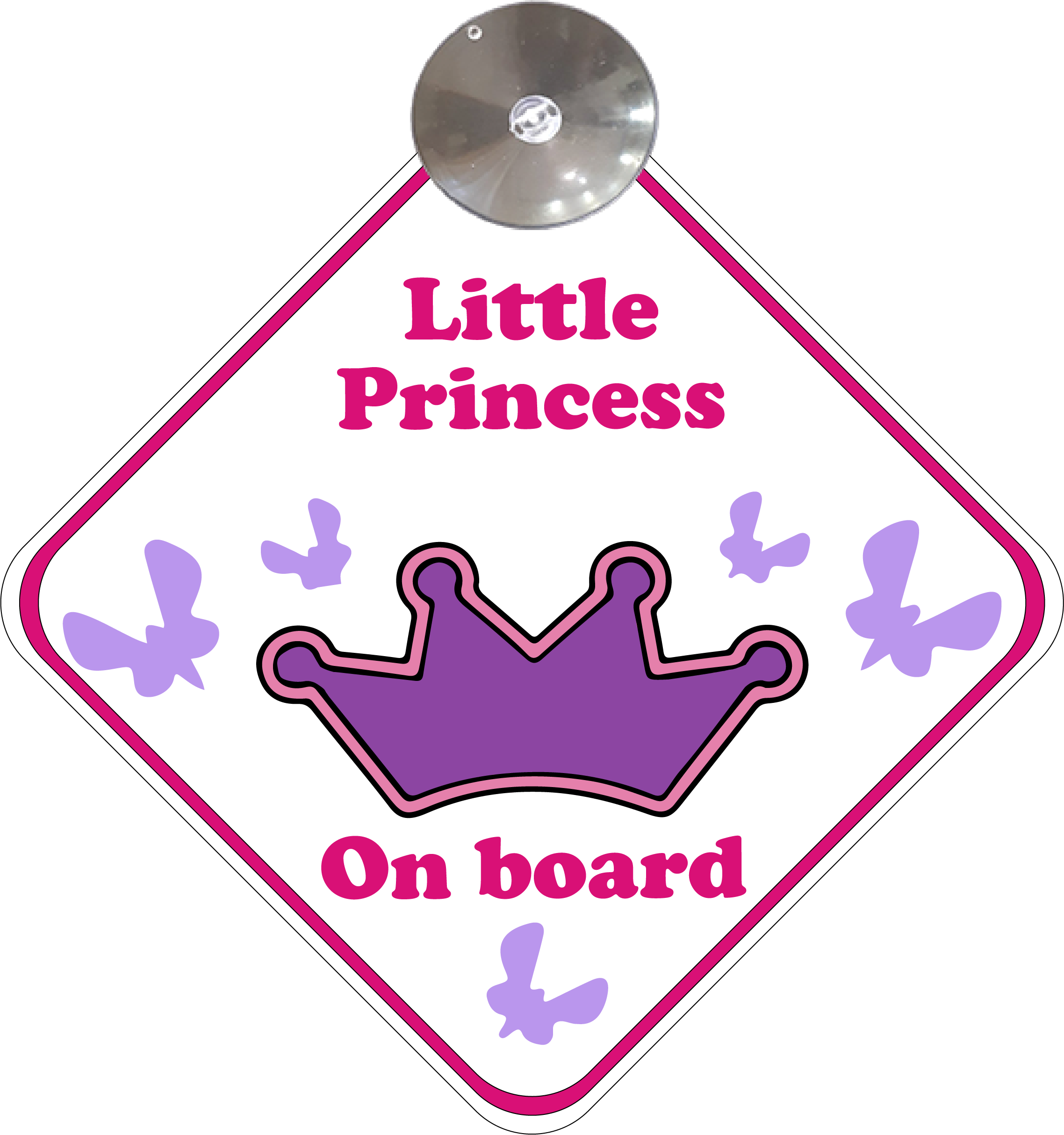 Знак на авто Little princess на присоске
