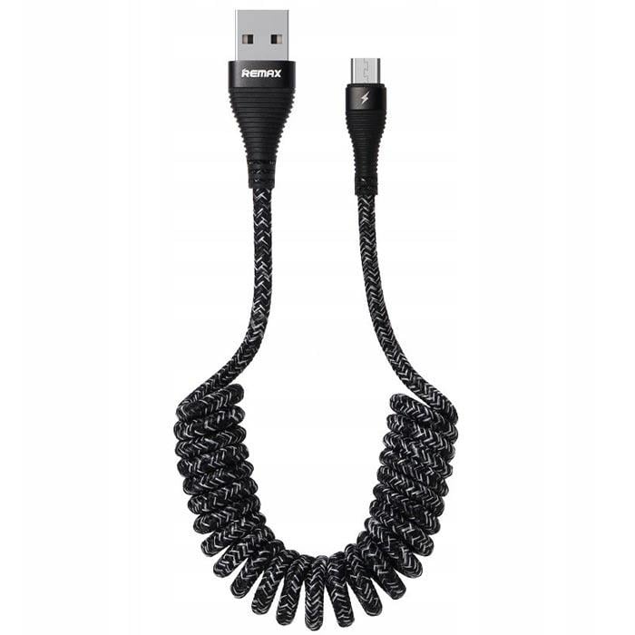 Кабель Remax RC-139m USB MicroUSB Super Coiled Version Черный (6954851297918)