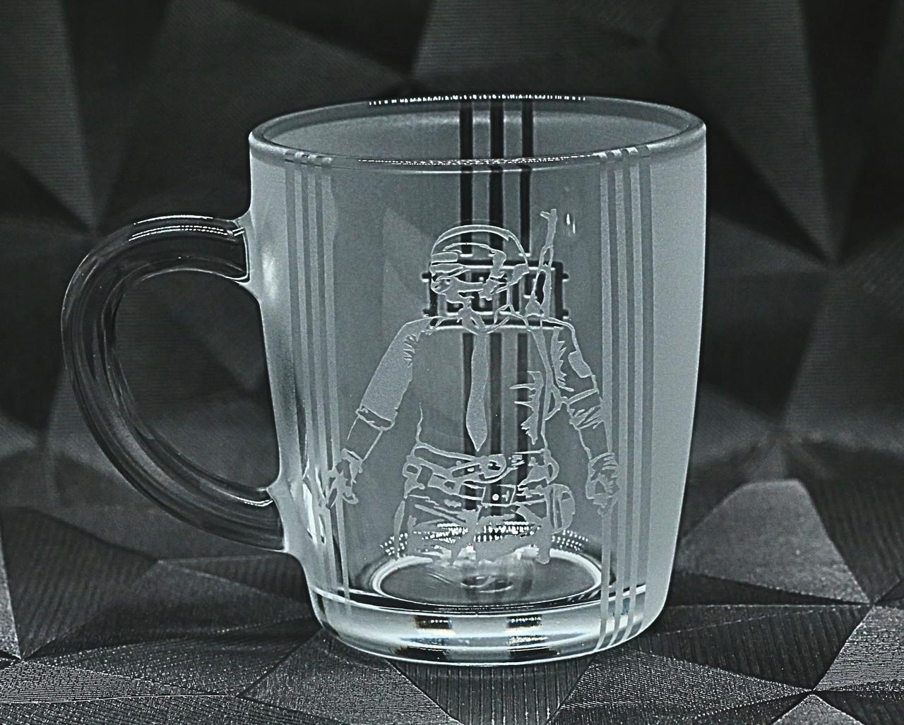 Подарочная детская чашка с гравировкой лого PUBG 350 мл (2497204880)