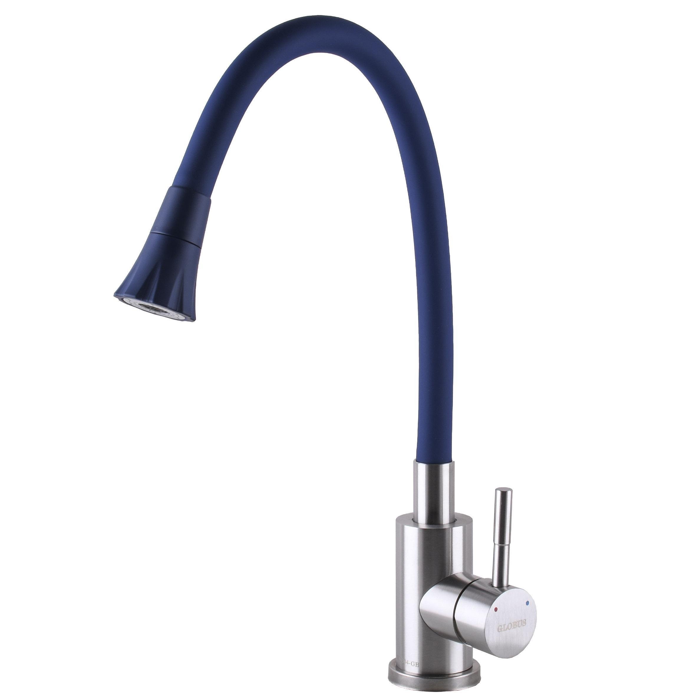 Кран на кухню Globus Lux Синий (25227)