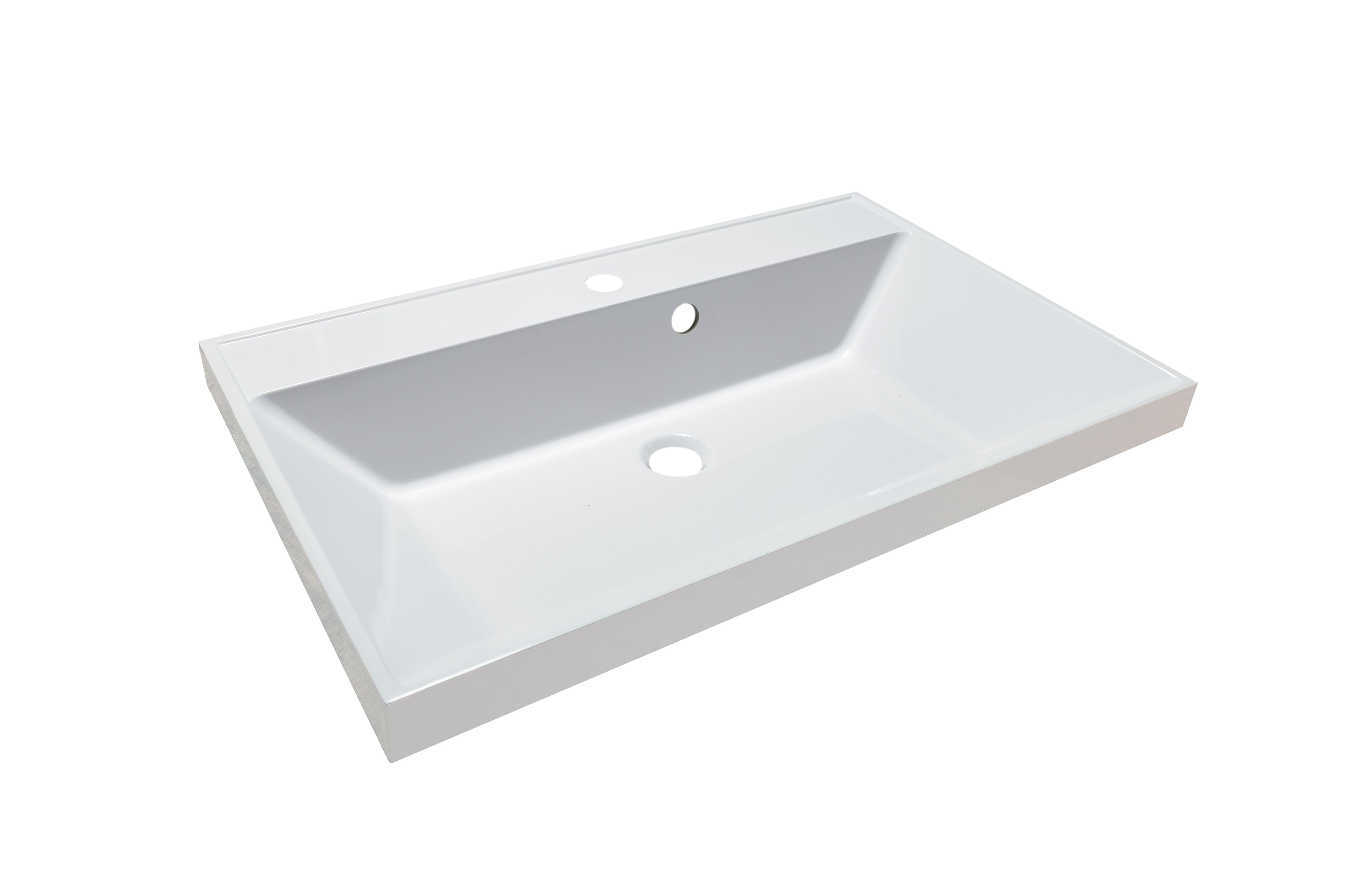 Умивальник на стільницю/тумбу ROMZHA Valencia 60 зі штучного каменю 600х450 мм Білий (RO31443) - фото 6 Умивальник на стільницю/тумбу ROMZHA Valencia 60 зі штучного каменю 600х450 мм Білий (RO31443) - фото 6